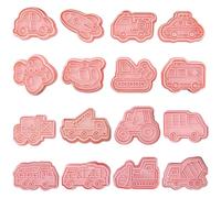 Stampi Per Temi Di Trasporto Da 16 Pezzi, Stampi Creativi Per Cartoni Animati, Stampi Per Biscotti Divertenti, Strumenti Per La Cottura, Utensili Da Cucina