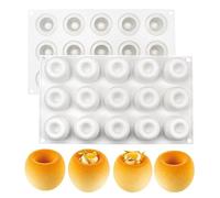 Stampi per torte in mousse francese in silicone, stampo per candele di sapone al cioccolato fai-da-te 3D Bakeware, 15 fori Wo Wotou
