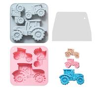 Stampi Per Trattori In Silicone Da 2 Pezzi, Raschietto Per Impasto Da 1 Pezzo, Stampi Per Torte Antiaderenti, Stampi Per Cioccolato, Stampi Da Forno Fai-Da-Te, Stampi Per Alimenti Creativi