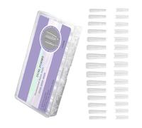 Stampi per unghie in gel di plastica in 15 misure, design trasparente, facile da curare per manicure estensioni in gel, facili da applicare