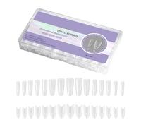 Stampi per unghie in gel di plastica in 15 misure, design trasparente, facile da curare per manicure estensioni in gel, facili da applicare