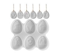 Stampi per uova di Pasqua, stampi in silicone di Pasqua,Decorazione per uova di Pasqua con design a coniglio | Stampi in gesso pasquale per stampaggio, uova di Pasqua da appendere, resistenti agli