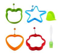 Stampi per uova in silicone per piastra, anello per uova in silicone, 4 stampi per anelli di cottura a forma di uova, in silicone, per friggere uova e pancake