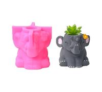 Stampi per vasi a forma di elefante per vasi da fiori Portapenne Elefante Animale Silicone Stampi per contenitori per piante in resina epossidica