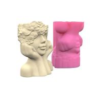 Stampi per vasi in resina Stampi per vasi di fiori Stampi artistici a forma di figura umana Fioriera in silicone Forniture per la produzione a mano per vasi di fiori