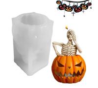 Stampi Per Zucca Scheletro, Stampo A Forma Di Teschio Nella Zucca, Per Sapone Artigianale Aromaterapia Cioccolato Torta Fondant Biscotti Zucca Intagliata, Sprigiona Mistero Giocoso