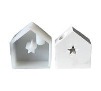 Stampi Resina Artigianale Facilmente Stampi Demotivi Silicone Grazioso Candelaio A Forma Casa Per Candelabri Stella A Forma Stampo