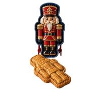 Stampi riutilizzabili per pasticceria natalizia in rilievo | Mini stampi per torta di Natale in rilievo, set riutilizzabile in PLA; omino di pan di zenzero, Babbo Natale