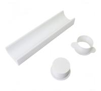 Stampi rotondi in plastica per cake pop, con vassoio da 22,9 cm, per cake pop, pasta per biscotti e dessert, progettati per matrimoni e per la cottura casalinga (bianco)