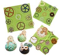 Stampi silicone orologio caramelle torte cupcake cioccolato zucchero fondente gioielli argilla polimerica saponi stile steam punk 3 pezzi