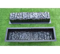 Stampi Stampo Bordo Bordatura Log 2 pezzi bordo in pietra cemento BR05