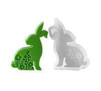 Stampi versatili in silicone a forma di coniglio, riutilizzabili, per Pasqua, artistici, conigli, profumati, flessibili