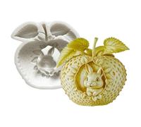 Stampini in silicone per animali - Utensile in silicone riutilizzabile resistente al calore a forma di coniglietto - flessibili per sapone - per candele, cucina, per coniglio di Pa