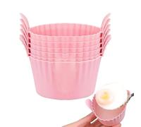 Stampini In Silicone Per Uova | 6 Pezzi Accessorio Riutilizzabile Antiaderente,Stampo Cupcake In Silicone - Adatto A Mousse Cupcake Budino Polpettone Panino All'E Per