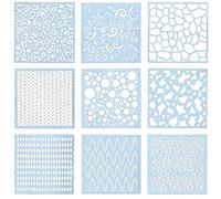 Stampini Mandala, 9 Pezzi Templates Mandala, Stencil di Pittura Muro Riutilizzabile, Stencil Pittura in Plastica, per Scrapbooking Disegno Tracciamento Mobili Fai Da Te Decorazione Pavimento