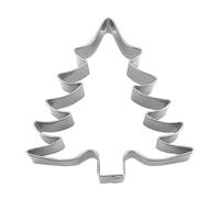 Stampini per Biscotti a Forma di Abete, Argento, Acciaio Inossidabile, Silver, 7,5 cm
