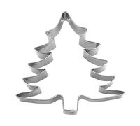 Stampini per Biscotti a Forma di Abete, Argento, Acciaio Inossidabile, Silver, 8,5 cm