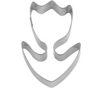 Stampini per Biscotti a Forma di Ciotola di Tulipano, Argento, 5 cm