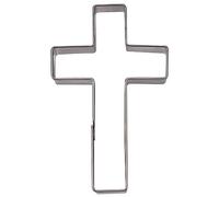 Stampini per Biscotti a Forma di Croce, Argento, Acciaio Inossidabile, Silver, 7 cm