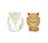 Stampini per biscotti a forma di gatto con il dito medio giallo fluo