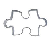 Stampini per Biscotti a Forma di Puzzle Parte, Argento, 9 cm