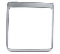 Stampini per Biscotti a Forma di Quadrato, in Acciaio Inox, Petit Fours, Acciaio Inossidabile, Stainless Steel, 4.5 x 4.5 cm