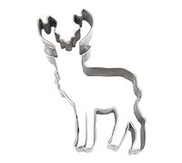Stampini per Biscotti a Forma di Renna, Argento, Acciaio Inossidabile, Silver, 8 cm