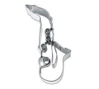 Stampini per Biscotti a Forma di Sassofono, Argento, 6 cm