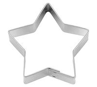 Stampini per Biscotti a Forma di Stella a 5 Punte, Argento, Acciaio Inossidabile, Silver, 9 cm