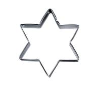 Stampini per Biscotti a Forma di Stella a 6 Punte, Argento, Acciaio Inossidabile, Silver, 15 x 3 cm
