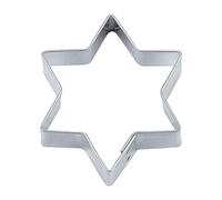 Stampini per Biscotti a Forma di Stella a 6 Punte, Argento, Banda stagnata, Silver, 12.5 x 2 cm