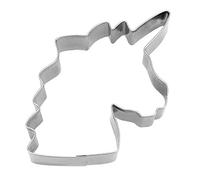 Stampini per Biscotti a Forma di Testa di Unicorno, Argento, 8 cm