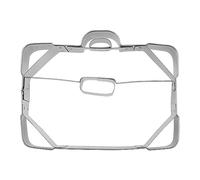 Stampini per Biscotti a Forma di Valigia Forma, Argento, Acciaio Inossidabile, Silver, 10 cm