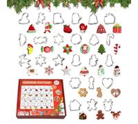Stampini Per Biscotti Di Natale 24 Pezzi Stella Babbo Natale Albero Cottura | Mini Formine Natalizie Per Feste Invernali Casa Cucina Panetteria Dessert Pasticceria Snack