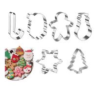 Stampini Per Biscotti Di Natale 6 Pezzi Acciaio Inossidabile Con Motivi A