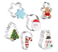 Stampini Per Biscotti Di Natale,6 Pezzi Acciaio Inossidabile,Set Di Stampini Per Torte Di Natale Da Forno | Per Dolci Con Pasta Di Zucchero Per Festa