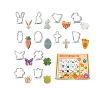 Stampini per biscotti in acciaio inox, per gelato, mezzi di trasporto, frutta, dinosauri, animali marini, per pasticceria e decorazione per feste (Pasqua)