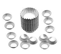 Stampini per dolci in acciaio, 50 pezzi, per tortine, crostatine alle uova, muffin, cupcake, biscotti 7*2*5cm Silver