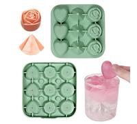 Stampini per Ghiaccio,9 Scomparti facile rilascio,Stampo in silicone per ghiaccio - Per Whiskey, Cocktail, Bibite, Succhi, Limonata, Yogurt, Festa, Piscina, Cucina, Vita Quotidiana, Picnic, Campeggio