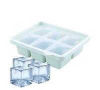 Stampini Per Ghiaccio Per Congelatore, Stampo per Ghiaccio Cubetti 6 Forme Quadrate per Congelatore, Facile Da Rimuovere Lavabile in Lavastoviglie per Frigo Estate Festa All'Aperto Bibite Succo Birra