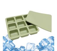 Stampini Per Ghiaccio Per Freezer - Con Coperchio 9 Cavità Silicone Riutilizzabile Utensili Da Cucina - Stampo Per Cubetti Di Ghiaccio Quadrati,per Cocktail Whisky Caffè Campeggio Cioccolato Caramelle