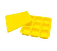 Stampini Per Ghiaccio Per Freezer,Contenitore Riutilizzabile con 9 Cavità e Coperchio - Stampo Per Cubetti Di Ghiaccio Quadrati | per Cocktail Whisky Caffè Campeggio Cioccolato Caramelle Frutta