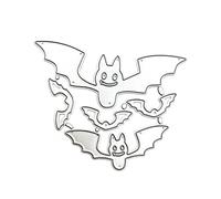 Stampini per goffratura in acciaio al carbonio con cinque pipistrelli di Halloween per album di carta e biglietti