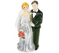 Stampini per Torta Nuziale Coppia con Velo, Multicolore, Porcellana, Multi-Colour, 8 cm