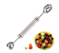 Stampino a sfera di melone - Acciaio doppia testa coltello da intaglio anguria melone - cucchiaio per dessert cucina melone pitaya kiwi | per pitaya kiwi pomodori burro servire burro