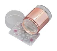 Stampino in silicone trasparente per nail art, gelatina con raschietto per decorazioni per unghie, trasparente, corpo visibile, non collocazione sbagliata, con raschietto