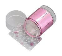 Stampino in silicone trasparente per nail art, gelatina con raschietto per decorazioni per unghie, trasparente, corpo visibile, non collocazione sbagliata, con raschietto