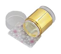 Stampino in silicone trasparente per nail art, gelatina con raschietto per decorazioni per unghie, trasparente, corpo visibile, non collocazione sbagliata, con raschietto