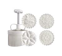 Stampino per biscotti a forma di luna con francobolli, decorazione per festival di metà autunno, spessore regolabile, timbri per biscotti per cuocere fiori