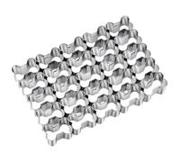 Stampino per biscotti a forma di pesce rosso, in acciaio inox, riutilizzabili, con goccioline a nido d'ape a forma di diamante e osso, pasta antiaderente (osso)